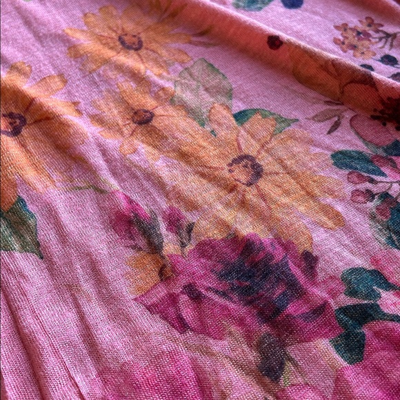 Cactus floral and sparkles midi length dress/tunic. Long sleeve. Fairy. Whimsy. - Picture 15 of 15